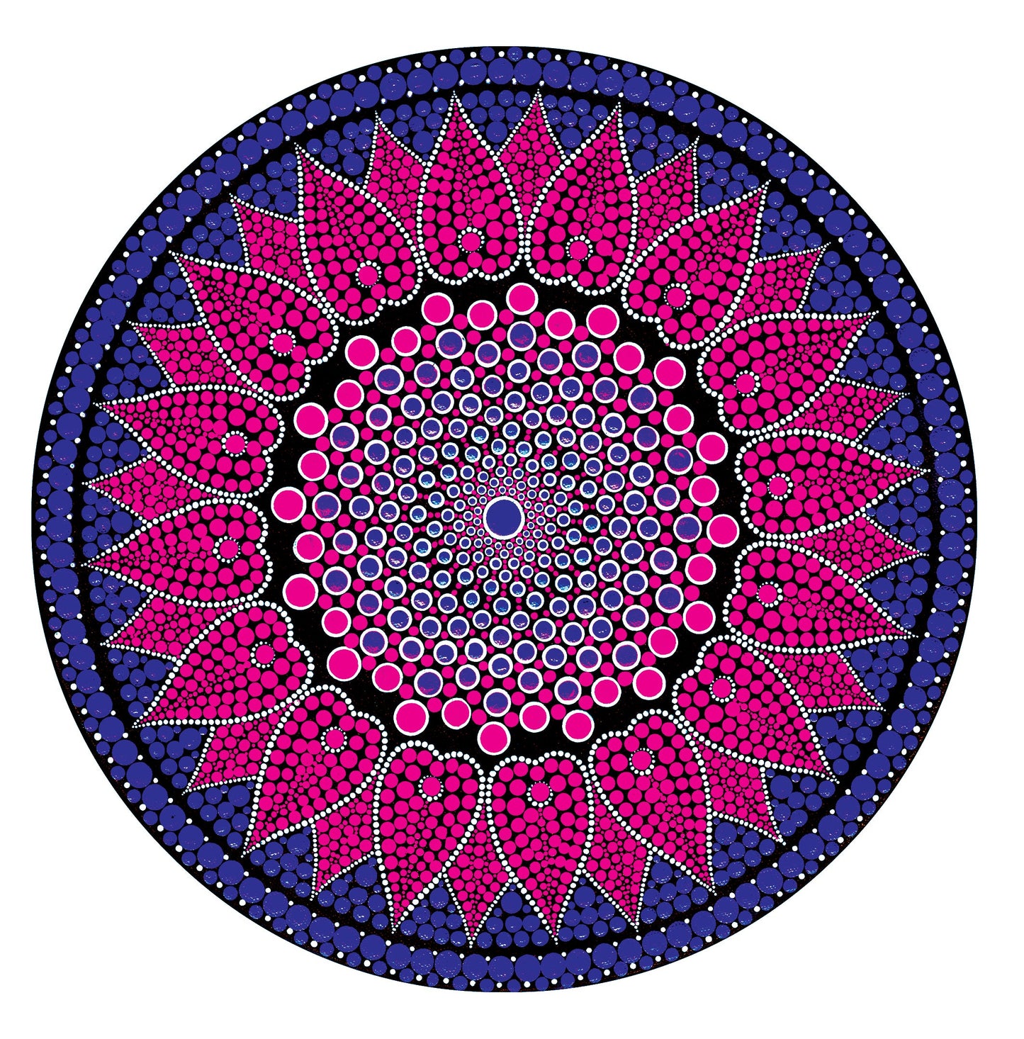 Pink Lotus Large Greeting Cards