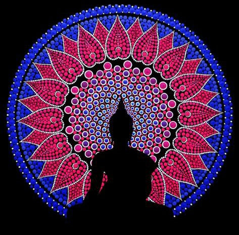 Pink Lotus Standard Buddha Greeting Card