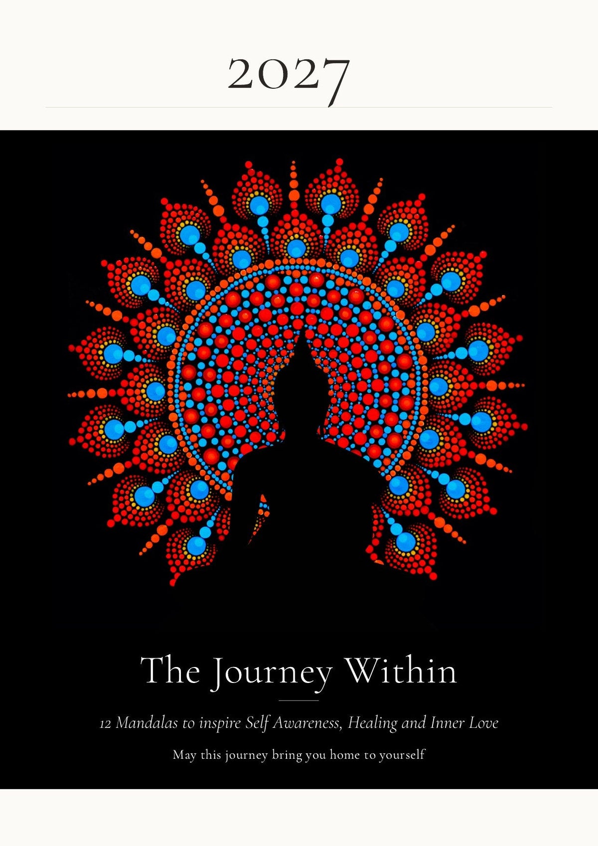 The Journey Within 2027 mandala wall calendar, cover