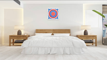 Love Burst original dot mandala painting by Sejal Joshi, acrylic on canvas