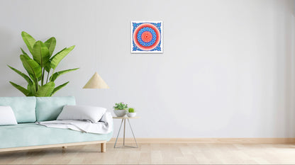 Love Burst original dot mandala painting by Sejal Joshi, acrylic on canvas