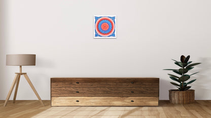 Love Burst original dot mandala painting by Sejal Joshi, acrylic on canvas