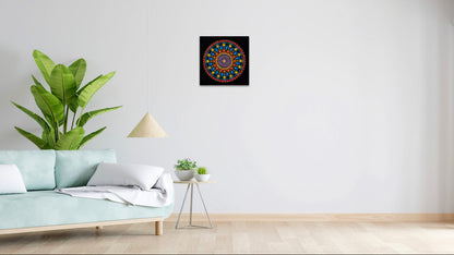 Peace Wormhole original dot mandala painting by Sejal Joshi, acrylic on canvas