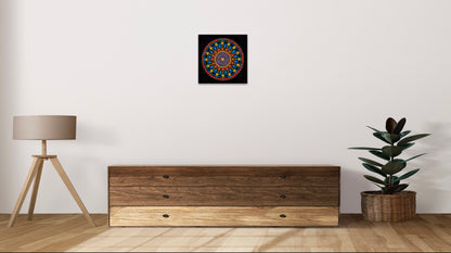 Peace Wormhole original dot mandala painting by Sejal Joshi, acrylic on canvas