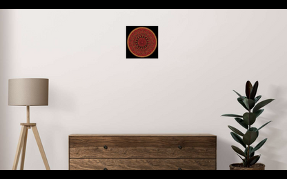 Golden Strength original dot mandala painting by Sejal Joshi, acrylic on canvas