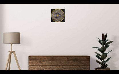 Crown original dot mandala painting by Sejal Joshi, acrylic on canvas