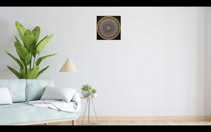 Crown original dot mandala painting by Sejal Joshi, acrylic on canvas