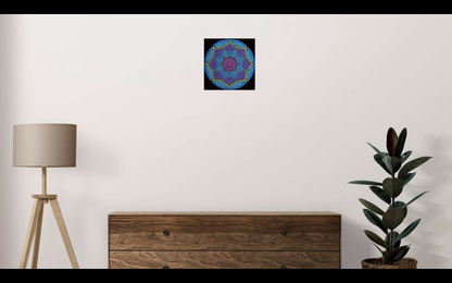 Divine Lotus original dot mandala painting by Sejal Joshi, acrylic on canvas