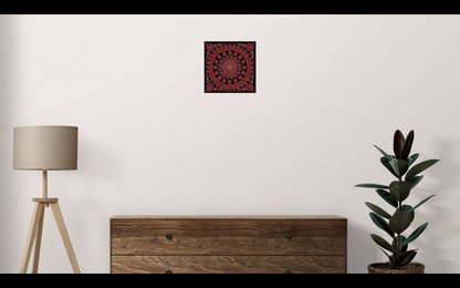 Burning Love original dot mandala painting by Sejal Joshi, acrylic on canvas