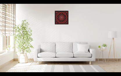 Burning Love original dot mandala painting by Sejal Joshi, acrylic on canvas