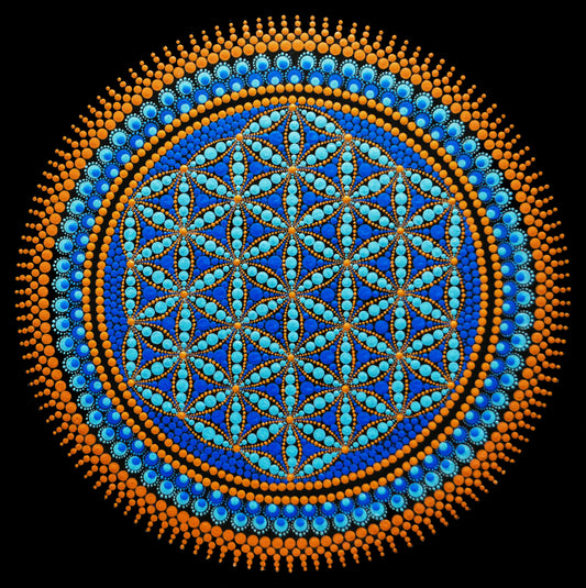Celestial Matrix, original dot mandala painting