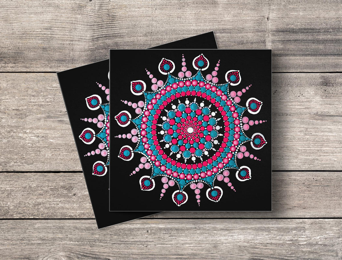 Candyfloss mandala card