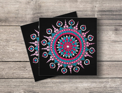 Candyfloss mandala card