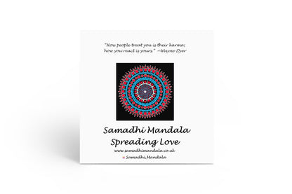 Orange Nirvana mandala card