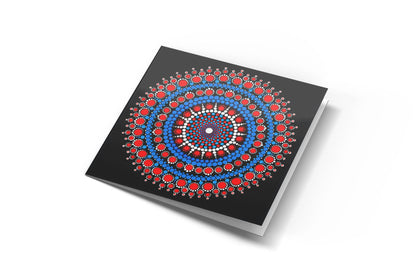 Orange Nirvana mandala card