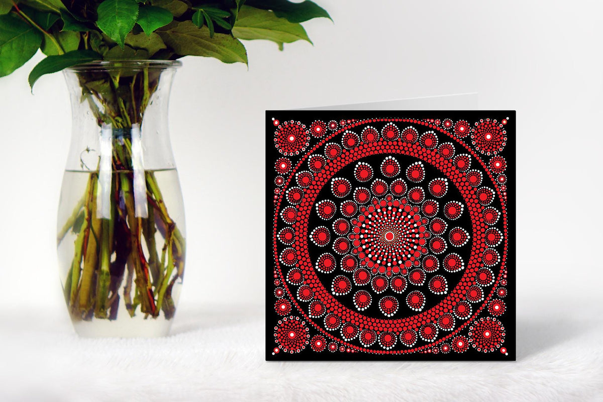 Burning Love mandala card