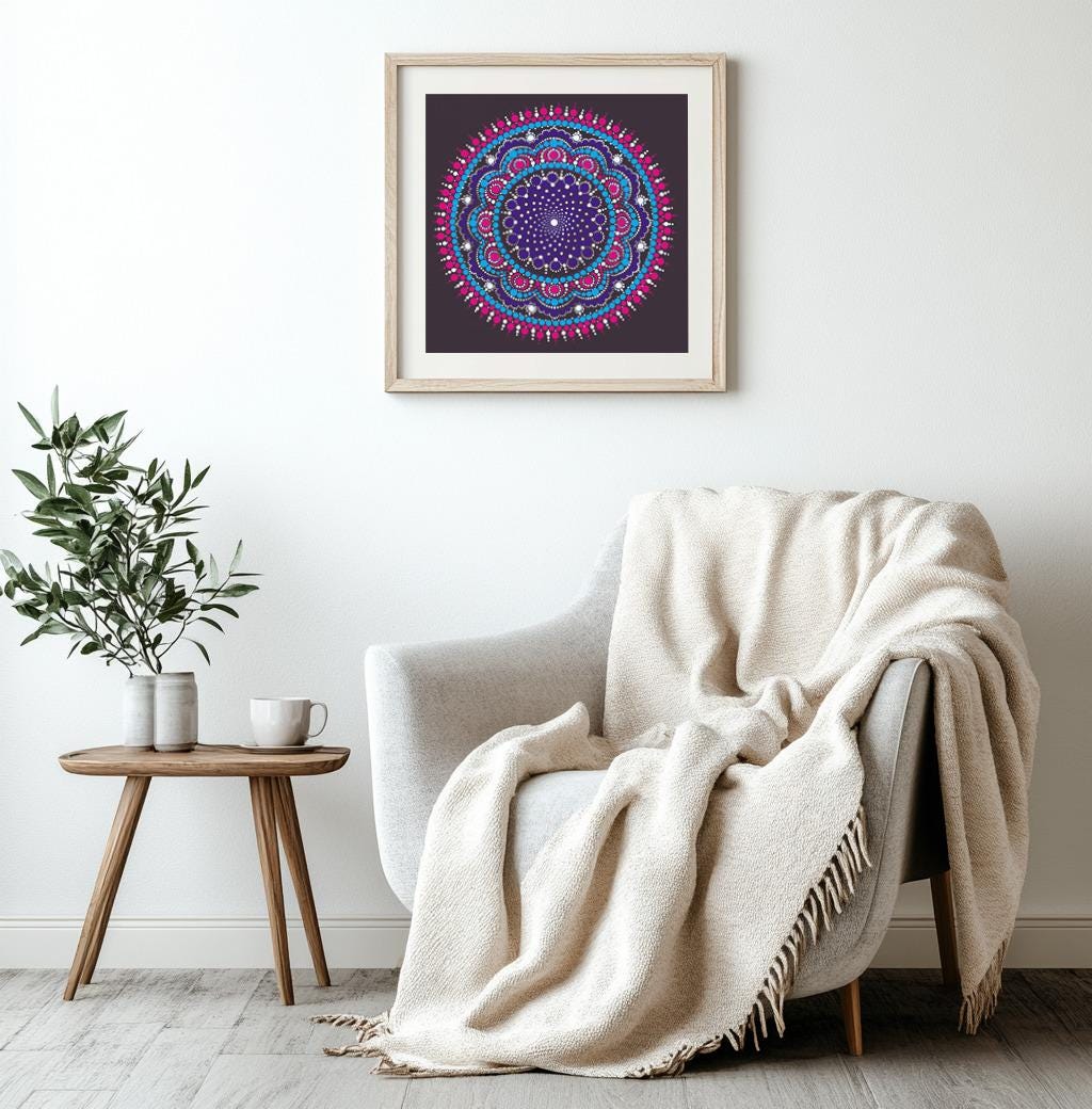 Divine Love mandala print
