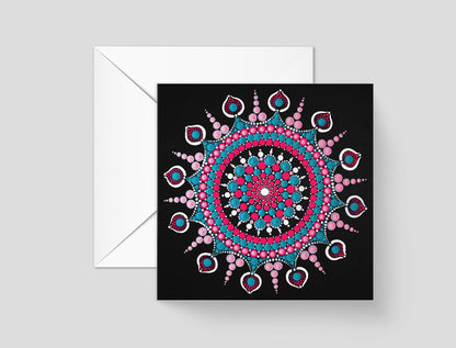 Candyfloss mandala card