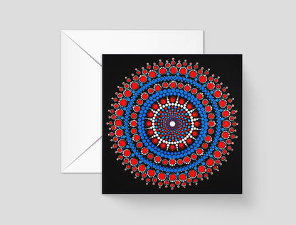 Orange Nirvana mandala card