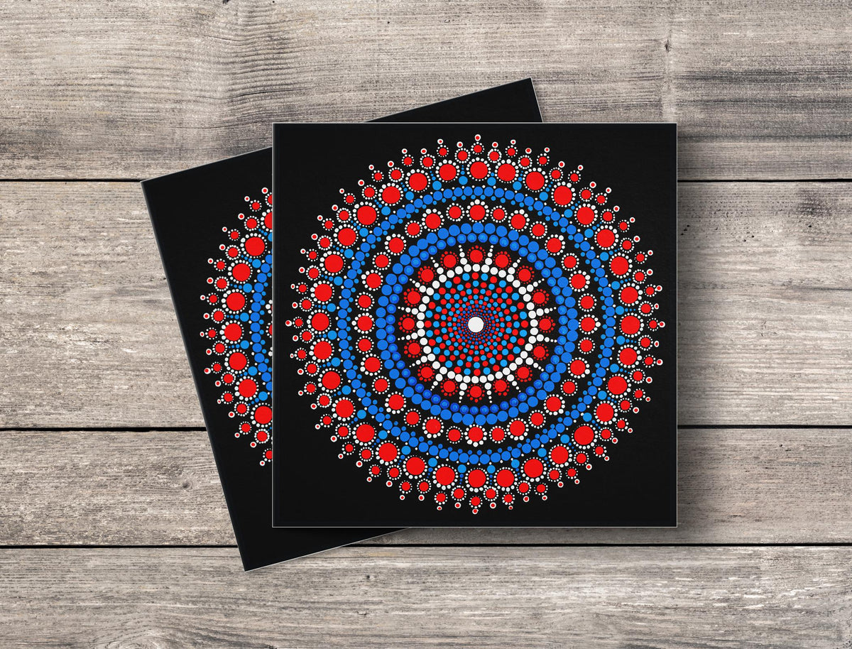 Orange Nirvana mandala card