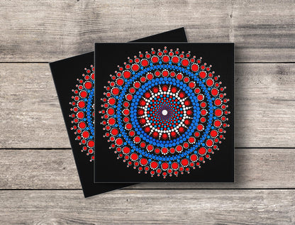 Orange Nirvana mandala card
