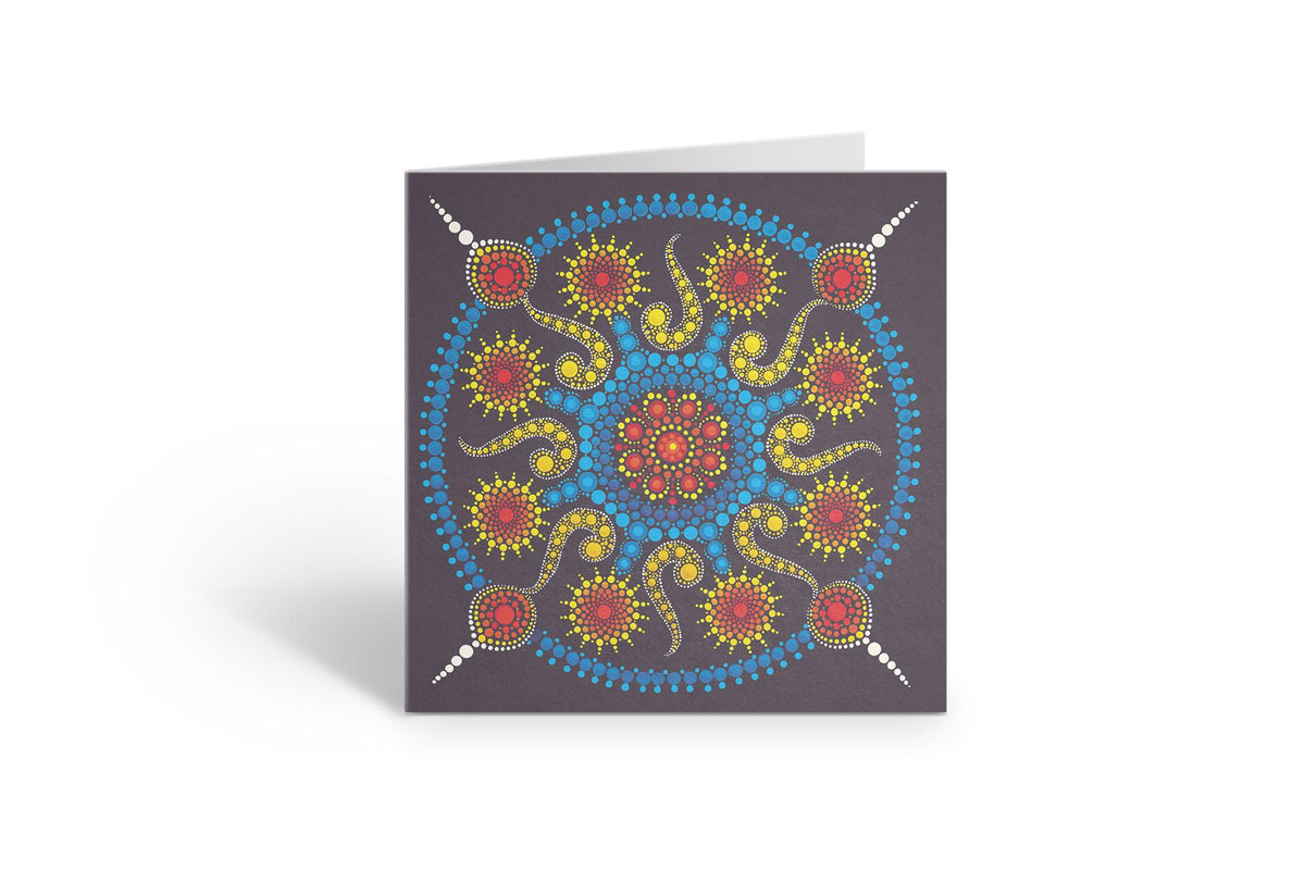 Love Explosion mandala large card