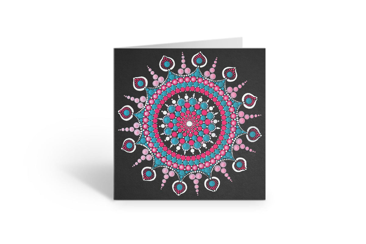 Candyfloss mandala large card