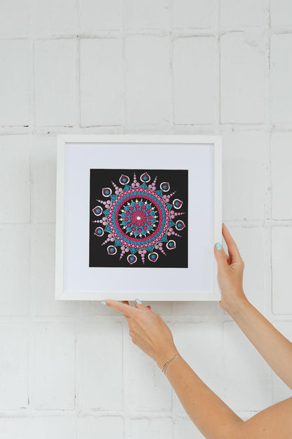 Candyfloss mandala large card