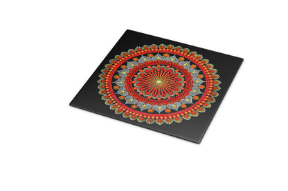 Inner Fire dot mandala art print by Sejal Joshi, 40x40cm