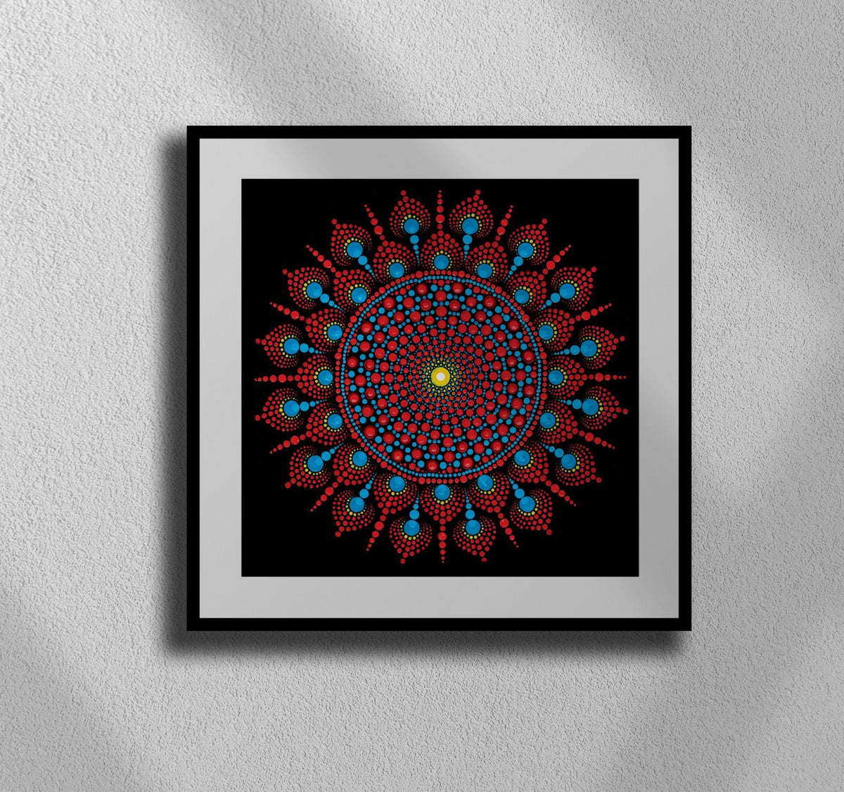 Samadhi dot mandala art print by Sejal Joshi, 40x40cm