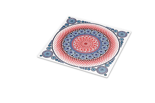 Love Burst dot mandala art print by Sejal Joshi, 40x40cm